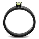 Vintage Engagement Rings TK2015 Black - Stainless Steel Ring with CZ