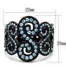 Vintage Engagement Rings TK2018 - Stainless Steel Ring with Crystal