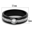 Vintage Engagement Rings TK2019 Two-Tone Black - Stainless Steel Ring