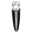 Vintage Engagement Rings TK2021 Two-Tone Black Stainless Steel Ring