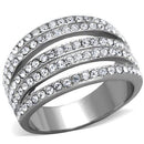Vintage Engagement Rings TK2029 Stainless Steel Ring with Crystal