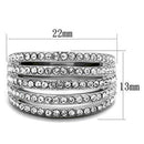 Vintage Engagement Rings TK2029 Stainless Steel Ring with Crystal
