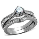 Vintage Engagement Rings TK2039 Stainless Steel Ring with AAA Grade CZ