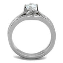 Vintage Engagement Rings TK2039 Stainless Steel Ring with AAA Grade CZ