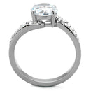 Vintage Engagement Rings TK2040 Stainless Steel Ring with AAA Grade CZ