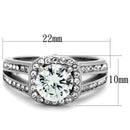 Vintage Engagement Rings TK2043 Stainless Steel Ring with AAA Grade CZ