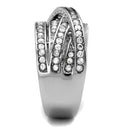 Silver Jewelry Rings Vintage Engagement Rings TK2096 Stainless Steel Ring with AAA Grade CZ Alamode Fashion Jewelry Outlet