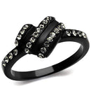 Silver Jewelry Rings Vintage Engagement Rings TK2100 - Stainless Steel Ring with Crystal Alamode Fashion Jewelry Outlet