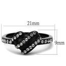 Vintage Engagement Rings TK2100 - Stainless Steel Ring with Crystal