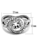 Vintage Engagement Rings TK2111 Stainless Steel Ring with Crystal