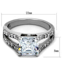 Vintage Engagement Rings TK2112 Stainless Steel Ring with AAA Grade CZ