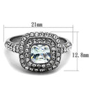 Vintage Engagement Rings TK2114 Stainless Steel Ring with AAA Grade CZ