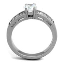 Vintage Engagement Rings TK2117 Stainless Steel Ring with AAA Grade CZ