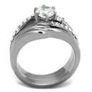 Vintage Engagement Rings TK2118 Stainless Steel Ring with AAA Grade CZ