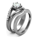 Vintage Engagement Rings TK2118 Stainless Steel Ring with AAA Grade CZ