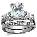 Vintage Engagement Rings TK2119 Stainless Steel Ring with AAA Grade CZ