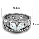 Vintage Engagement Rings TK2119 Stainless Steel Ring with AAA Grade CZ