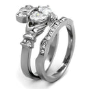 Vintage Engagement Rings TK2119 Stainless Steel Ring with AAA Grade CZ