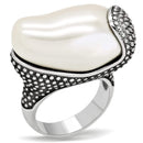 Vintage Engagement Rings TK212 Stainless Steel Ring with Synthetic