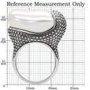 Vintage Engagement Rings TK212 Stainless Steel Ring with Synthetic
