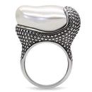 Vintage Engagement Rings TK212 Stainless Steel Ring with Synthetic