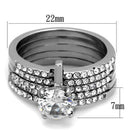 Vintage Engagement Rings TK2120 Stainless Steel Ring with AAA Grade CZ