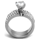 Vintage Engagement Rings TK2120 Stainless Steel Ring with AAA Grade CZ