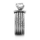 Vintage Engagement Rings TK2120 Stainless Steel Ring with AAA Grade CZ