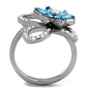 Vintage Engagement Rings TK2123 Stainless Steel Ring with Top Grade Crystal