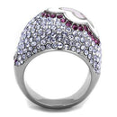 Vintage Engagement Rings TK2125 Stainless Steel Ring with Top Grade Crystal