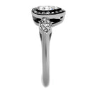 Vintage Engagement Rings TK2136 Two-Tone Stainless Steel Ring with Crystal
