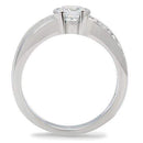 Vintage Engagement Rings TK214 Stainless Steel Ring with AAA Grade CZ