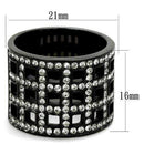 Vintage Engagement Rings TK2155 - Stainless Steel Ring with Crystal