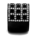 Silver Jewelry Rings Vintage Engagement Rings TK2155 - Stainless Steel Ring with Crystal Alamode Fashion Jewelry Outlet