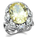 Vintage Engagement Rings TK2162 Stainless Steel Ring & CZ