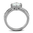 Silver Jewelry Rings Vintage Engagement Rings TK2165 Stainless Steel Ring with AAA Grade CZ Alamode Fashion Jewelry Outlet