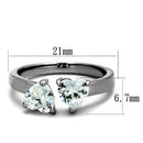 Vintage Engagement Rings TK2167 Stainless Steel Ring with AAA Grade CZ