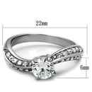 Vintage Engagement Rings TK2171 Stainless Steel Ring with AAA Grade CZ