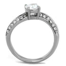 Vintage Engagement Rings TK2171 Stainless Steel Ring with AAA Grade CZ