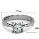 Silver Jewelry Rings Vintage Engagement Rings TK2172 Stainless Steel Ring with AAA Grade CZ Alamode Fashion Jewelry Outlet