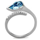 Vintage Engagement Rings TK2174 Stainless Steel Ring with Top Grade Crystal