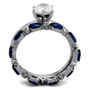 Silver Jewelry Rings Vintage Engagement Rings TK2175 Stainless Steel Ring with AAA Grade CZ Alamode Fashion Jewelry Outlet