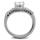 Silver Jewelry Rings Vintage Engagement Rings TK2178 Stainless Steel Ring with AAA Grade CZ Alamode Fashion Jewelry Outlet