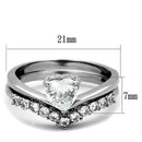 Silver Jewelry Rings Vintage Engagement Rings TK2178 Stainless Steel Ring with AAA Grade CZ Alamode Fashion Jewelry Outlet