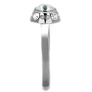 Silver Jewelry Rings Vintage Engagement Rings TK2183 Stainless Steel Ring with Crystal Alamode Fashion Jewelry Outlet