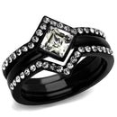 Vintage Engagement Rings TK2185 - Stainless Steel Ring with Crystal