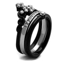 Vintage Engagement Rings TK2187 Two-Tone Black Stainless Steel Ring
