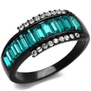 Vintage Engagement Rings TK2190 - Stainless Steel Ring with Crystal