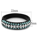 Vintage Engagement Rings TK2205 - Stainless Steel Ring with Crystal