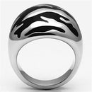 Vintage Engagement Rings TK672 Stainless Steel Ring with Epoxy in Jet